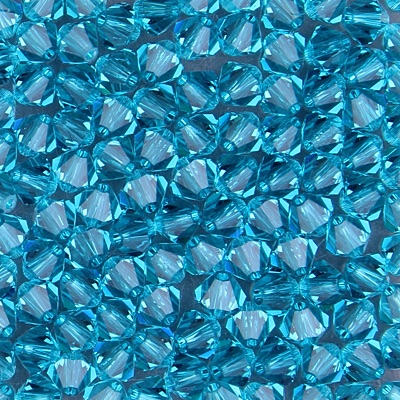 285-025:  5328 5mm bicone Blue Zircon (36 pcs) - Discontinued 