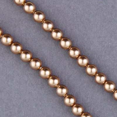 29-0403:  5810 4mm Bright Gold Crystal Pearl 