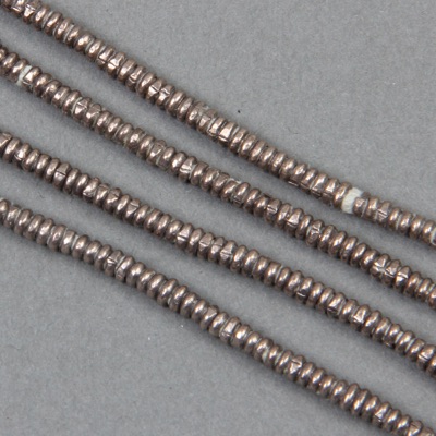 AFR-003:  1x3mm Antique German Silver Heishi from Ethiopian 26-inch strand (approx 600 pcs) 