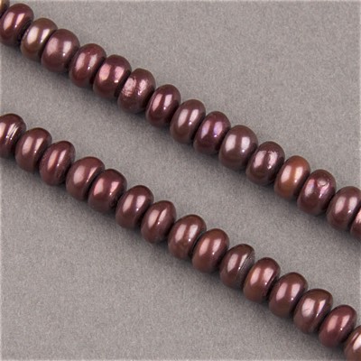 RFP-0011:  Button Pearl Red Copper 8-8.5mm 16 inch 
